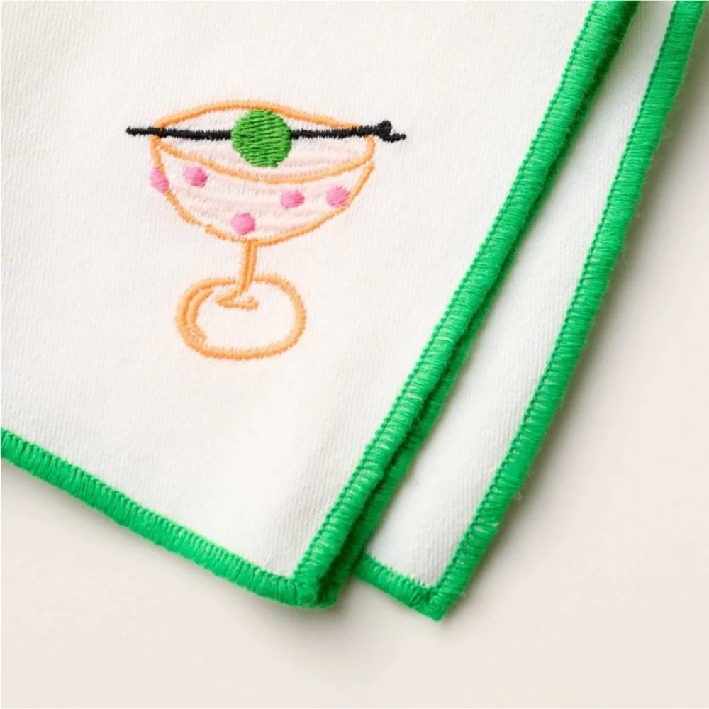 ♠️ 8ct Embroidered Icon Cloth Cocktail Napkins - Kate Spade New York x Target